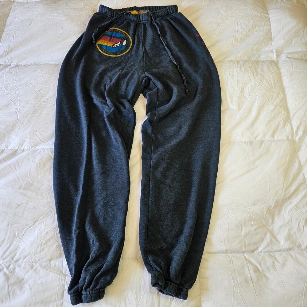 Aviator Nation Malibu Sweatpants Charcoal Size M